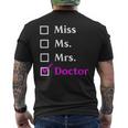 ミス・ミセス・ドクター メンズTシャツ バックプリント