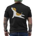 ヨガジャック・ラッセル・テリア犬 メンズTシャツ バックプリント