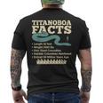 古代最強蛇ティタノボア解説 Titanoboa Facts 恐竜時代雑学 科学学習 メンズTシャツ バックプリント