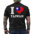 台湾の誇り 台湾のルーツ I Love Taiwan 台湾国旗 メンズTシャツ バックプリント