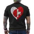 日本 スイス ハート 日本国旗 スイス国旗 ハート 長袖tシャツ メンズTシャツ バックプリント