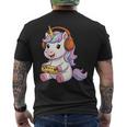 日本のユニコーン ゲーマー ヴィンテージ ゲーム レトロ ビデオゲーム メンズTシャツ バックプリント