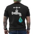 水道蛇口漏れ メンズTシャツ バックプリント