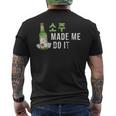 焼酎は私にそれをさせましたハングル韓国で面白い韓国の飲み物 メンズTシャツ バックプリント