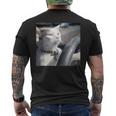 猫のミームtシャツを運転します メンズTシャツ バックプリント