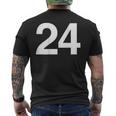 背番号24 番号付きシャツ番号 メンズTシャツ バックプリント