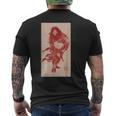 葛飾北斎 「朱描き鍾馗・朱鍾馗・赤鍾馗」 メンズTシャツ バックプリント