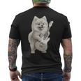 面白いtシャツ ポメラニアン 犬 ギター イヌ メンズ 犬好き グッズ かわいい おもしろ 面白い 服 ネタ 長袖tシャツ メンズTシャツ バックプリント