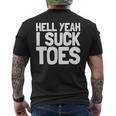 面白い足フェチ つま先を吸う ジョーク 地獄 Yeah Iuck Toes メンズTシャツ バックプリント
