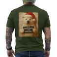 Christmas Polar Bear Cute Polar Bear Santa Hat Men's T-shirt Back Print