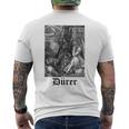 Albrecht Dürer Durer クリスチャンアート メランコリア ホワイト 長袖tシャツ メンズTシャツ バックプリント