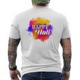 Colormear Happy Holi メンズTシャツ バックプリント