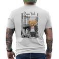 Cool New York City Teddy Bear Illustration Graphic s メンズTシャツ バックプリント