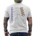 Dna ダブルヘリックス 化学式 分子 サイエンスアート メンズTシャツ バックプリント