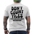 Don't Count Tiles タイルゲーム 麻雀選手 フォールド引退 メンズTシャツ バックプリント