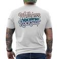 Epic Team Wellness Rockstarquad ヨガクラス フィットネス メンズTシャツ バックプリント