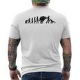 Evoluzione Biker Divertente Papà Motociclista Motociclista T-shirt da uomo con stampa posteriore
