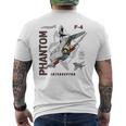 F-4 Phantom Ii ジェットグラフィック メンズTシャツ バックプリント