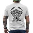 Hdhovelhead アメリカンバイクレジェンドtwin エンジンスカル メンズTシャツ バックプリント