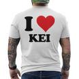 I Heart Keiファーストネーム I Love パーソナライズ メンズTシャツ バックプリント
