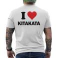 I Heart 喜多方 Japan Love 日本のお土産品 メンズTシャツ バックプリント