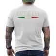 Italia イタリアサッカージャージ イタリア国旗ファン メンズTシャツ バックプリント