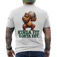 Kinda Fitorta Fat Gorilla ヘビーウェイトリフティング 面白いジム メンズTシャツ バックプリント