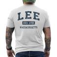 Lee Massachusetts Ma ビンテージスポーツデザイン ネイビー 長袖tシャツ メンズTシャツ バックプリント
