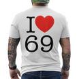 I Love 69 ファニーtシャツ メンズTシャツ バックプリント