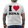 I Love Hina メンズTシャツ バックプリント