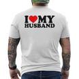 I Love My Husband I Heart My Husbandalentines Day メンズTシャツ バックプリント