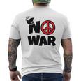 No War 反戦 平和の鳩 メンズTシャツ バックプリント