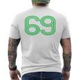 Number 69 シャツ レトロ ユニフォーム ヨーロッパスタイル バックプリント ジャージ メンズTシャツ バックプリント