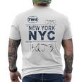 Nyc New York ヴィンテージ 航空会社タグ エアライナー フライングトラベル 長袖tシャツ メンズTシャツ バックプリント