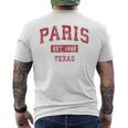 Paris Texas Tx ビンテージスポーツデザイン レッドデザイン メンズTシャツ バックプリント