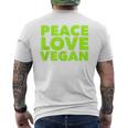 Peace Loveegan クール ベジタリアンとビーガン メンズTシャツ バックプリント