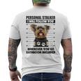 Personaltalker Yorkie ファニーヨークシャー犬好き オーナーミーム メンズTシャツ バックプリント