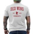 Red Wing ミネソタ Mn ビンテージ スポーツデザイン レッドプリント メンズTシャツ バックプリント
