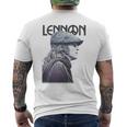 ジョン・レノン 平和な色調の肖像画 メンズTシャツ バックプリント