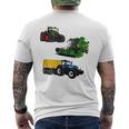 トラクター トラクター コンバインハーベスター 農家 農業 メンズTシャツ バックプリント