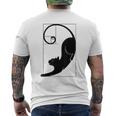 フィボナッチキャット 黄金比プリント メンズTシャツ バックプリント