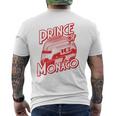 プリンス・オブ・モナコ 16 ミニマリスト レーシングの背景 メンズTシャツ バックプリント