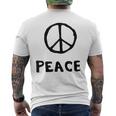 平和の印 平和のシンボル 世界平和 希望 調和 Peaceign World Peaceymbol Hope メンズTシャツ バックプリント