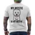 私のウェスティは私のベスティー メンズTシャツ バックプリント