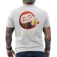 酔っぱらい だるま 日本の漢字 お土産 ビール アート 日本 ユーモア メンズTシャツ バックプリント