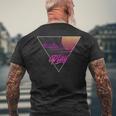 1980年代ynthwave ギフトtシャツ ゲーマーtシャツ レトロスタイリング メンズTシャツ バックプリント 高齢者への贈り物