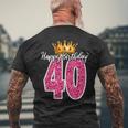 40歳 ハッピーバースデー キュート 40歳 誕生日 マッチング メンズTシャツ バックプリント 高齢者への贈り物