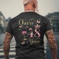 48歳、48歳の女王の誕生日、48歳の誕生日に乾杯。 メンズTシャツ バックプリント 高齢者への贈り物