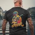 70年代レトロ・ファンク・アフロ・バンド・ギタリスト ジャズ・ファンク&ソウル メンズTシャツ バックプリント 高齢者への贈り物