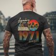 7月誕生日ギフト50年ヴィンテージ1971年生まれ。 メンズTシャツ バックプリント 高齢者への贈り物